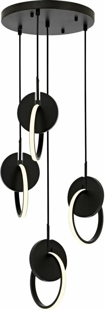 Llambë tavani Opviq, AV-1874-4T-BSY, metal i zi dhe i bardhë, 120x35cm