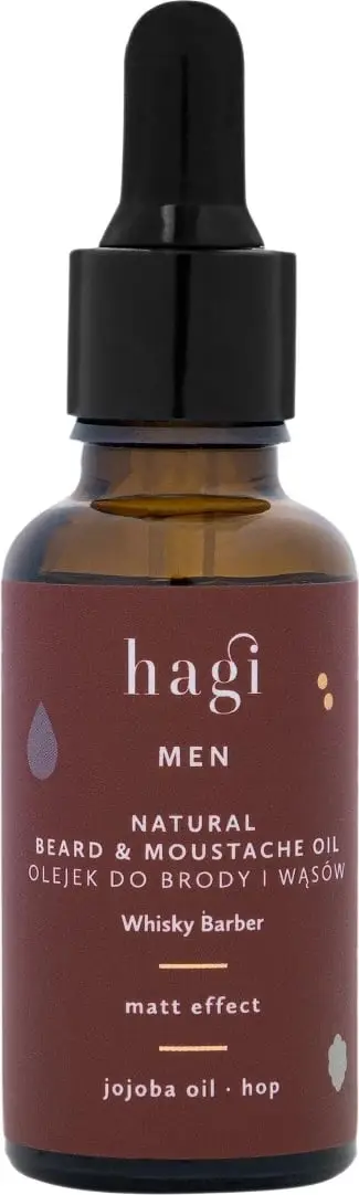Vaj për mjekër Hagi Cosmetics BEARD AND MOUSTACHE OIL, 30ml, për mjekër dhe mustaqe
