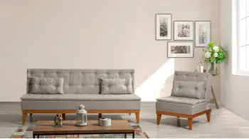 Set divani-krevat Atelier del Sofa, krem, Fuoco-TKM05-1005