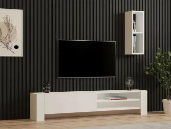 Komodë TV Hanah Home, Naz, e bardhë
