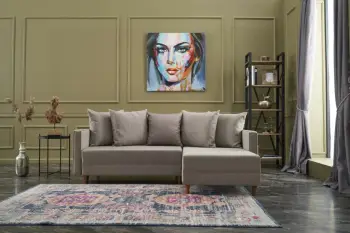 Kënd divan-krevat Aydam, ngjyrë krem, Atelier del Sofa