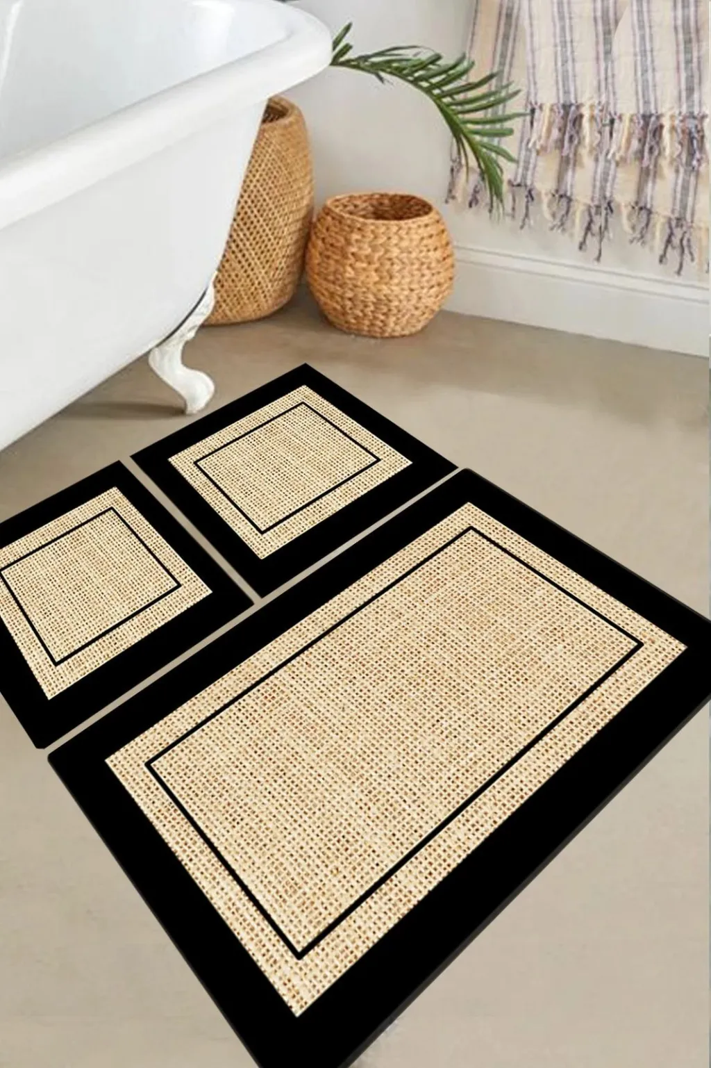 Set tapetash për banjo (3 copë), Mijölnir Regona, bezhë - 1