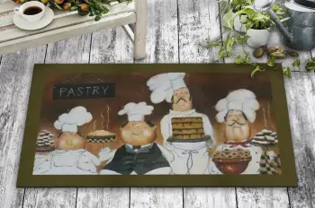 Shilte hyrëse PVC Aberto Design, Cook Team, shumëngjyrëshe, 45x70cm