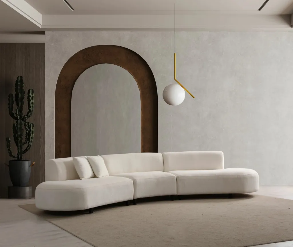 Këndare Atelier del Sofa, ngjyrë krem, U-shape, (L1 + 01 + 1R) - Corner v2 - 2