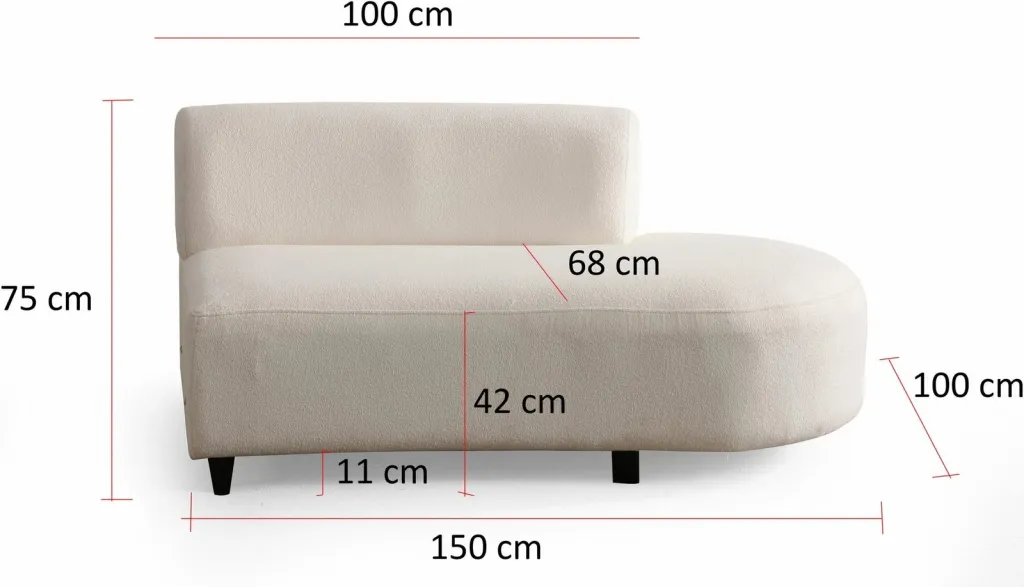 Këndare Atelier del Sofa, ngjyrë krem, U-shape, (L1 + 01 + 1R) - Corner v2 - 12