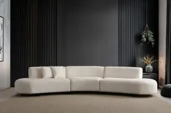 Këndare Atelier del Sofa, ngjyrë krem, U-shape, (L1 + 01 + 1R) - Corner v2