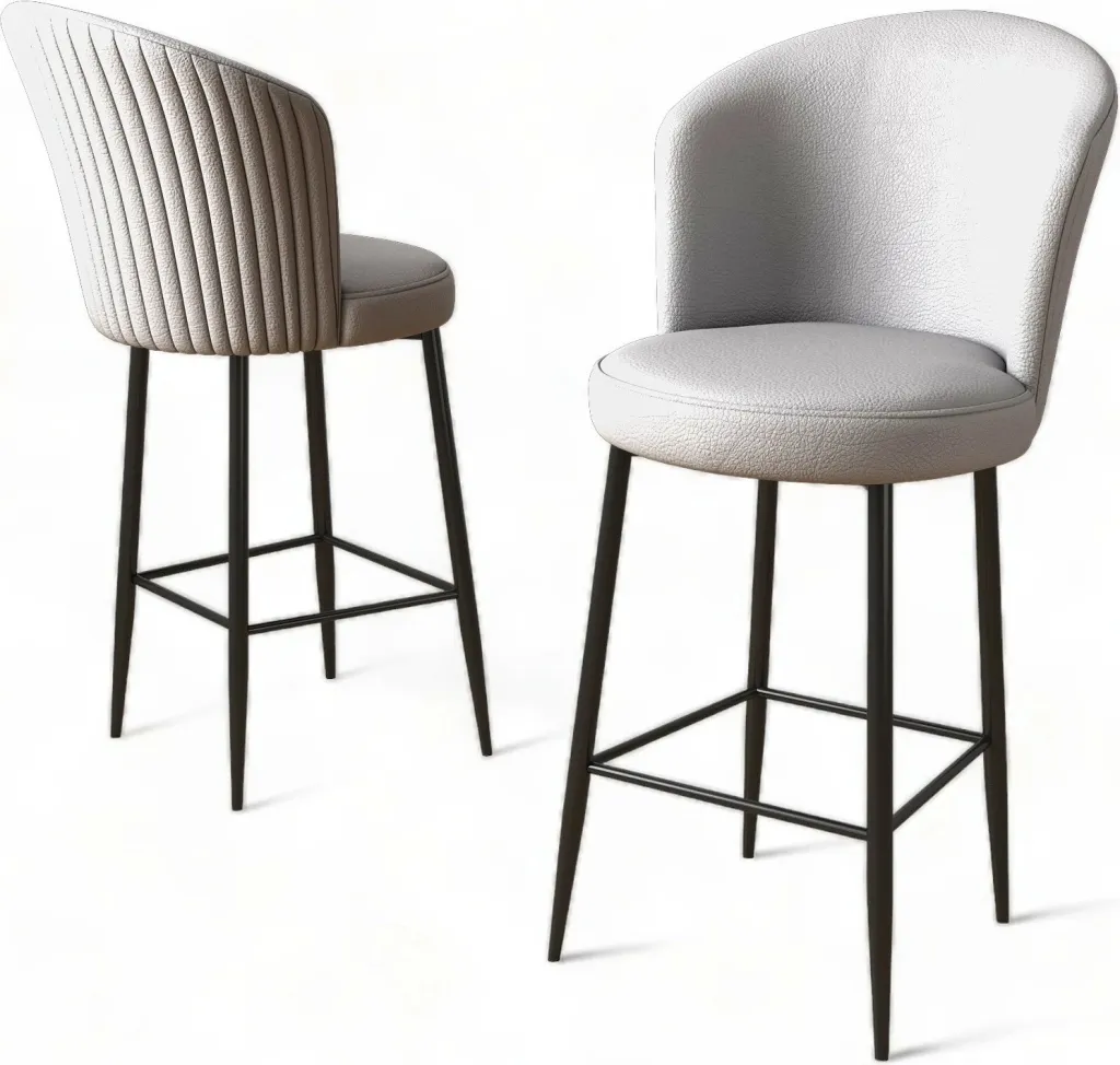 Set karrigesh për bar (2 copë), Hanah Home, Uras, gri dhe e zezë - 3