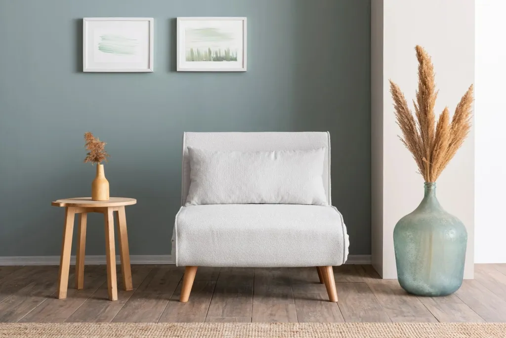 Krevat-karrige një vendi Atelier del Sofa, Folde Single, material teddy, e bardhë - 2