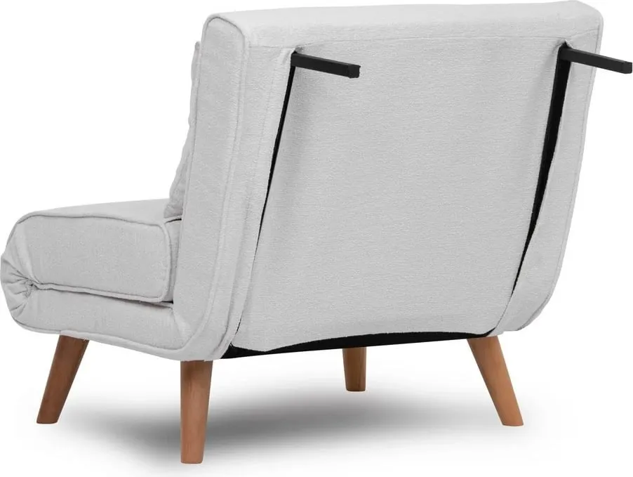 Krevat-karrige një vendi Atelier del Sofa, Folde Single, material teddy, e bardhë - 15