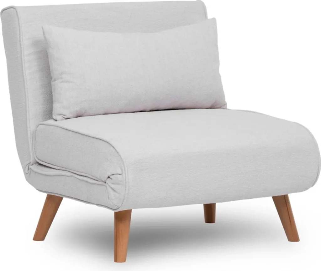 Krevat-karrige një vendi Atelier del Sofa, Folde Single, material teddy, e bardhë - 8