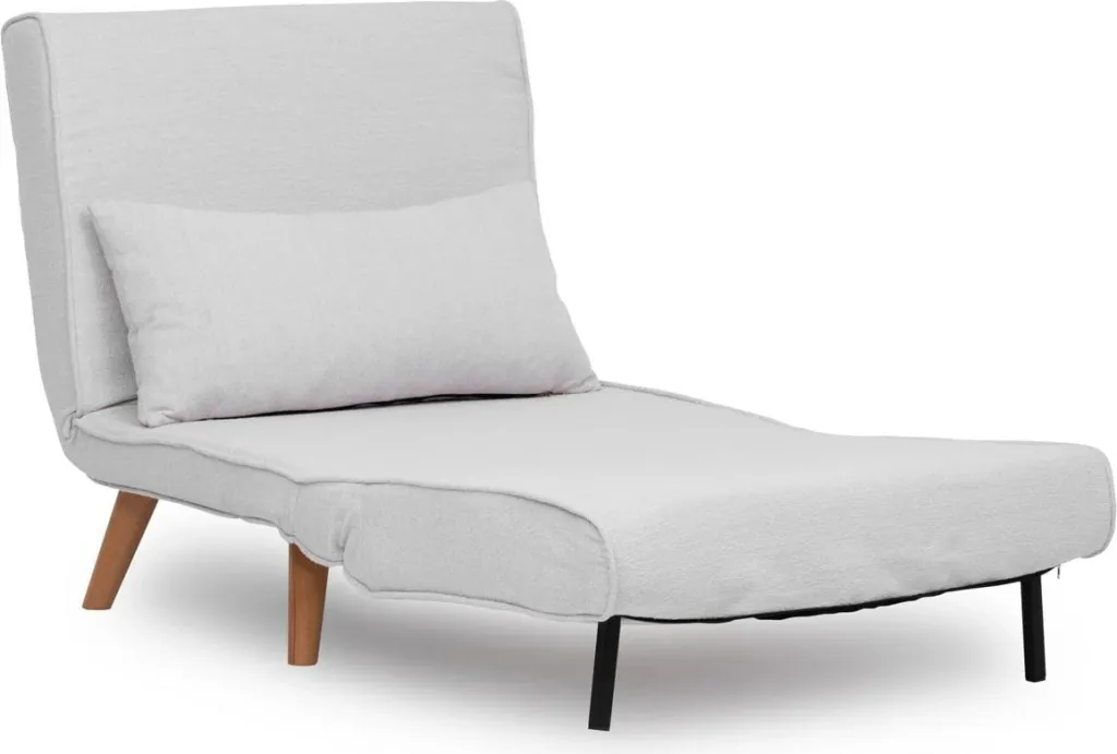 Krevat-karrige një vendi Atelier del Sofa, Folde Single, material teddy, e bardhë - 9