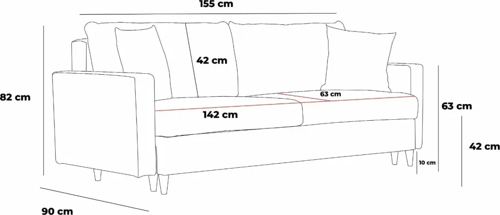 Divan dy ulëshe Atelier del Sofa, Eva, ngjyrë krem - 8