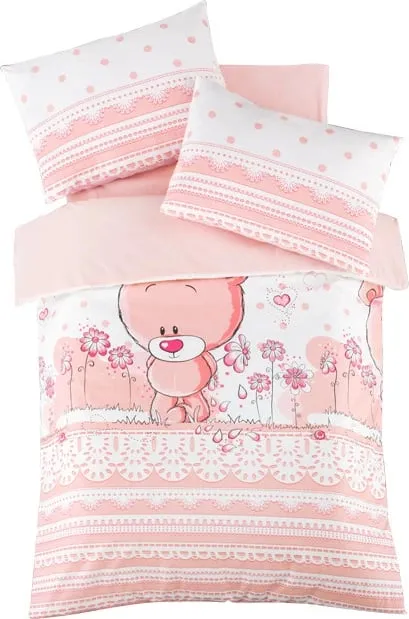 Set mbulesash për quilt për bebe, ngjyrë rozë dhe e bardhë, L'essentiel - 2