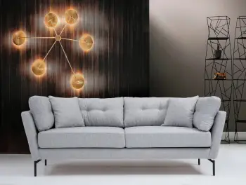 Divan treshe Atelier del Sofa, Mapa 3 vendësh, ngjyrë gri