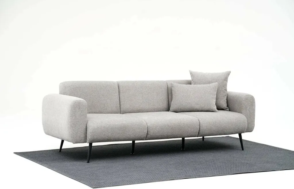 Divan treshe Atelier del Sofa, ngjyrë gri e çelët - 3