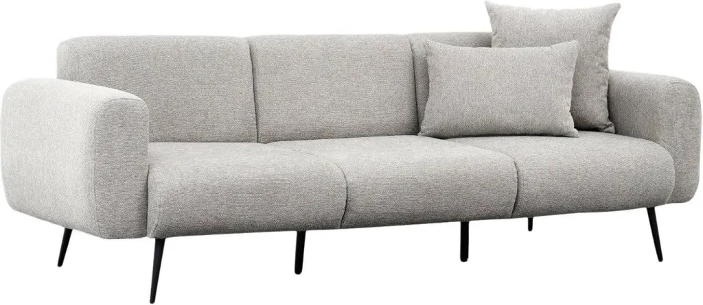 Divan treshe Atelier del Sofa, ngjyrë gri e çelët - 10