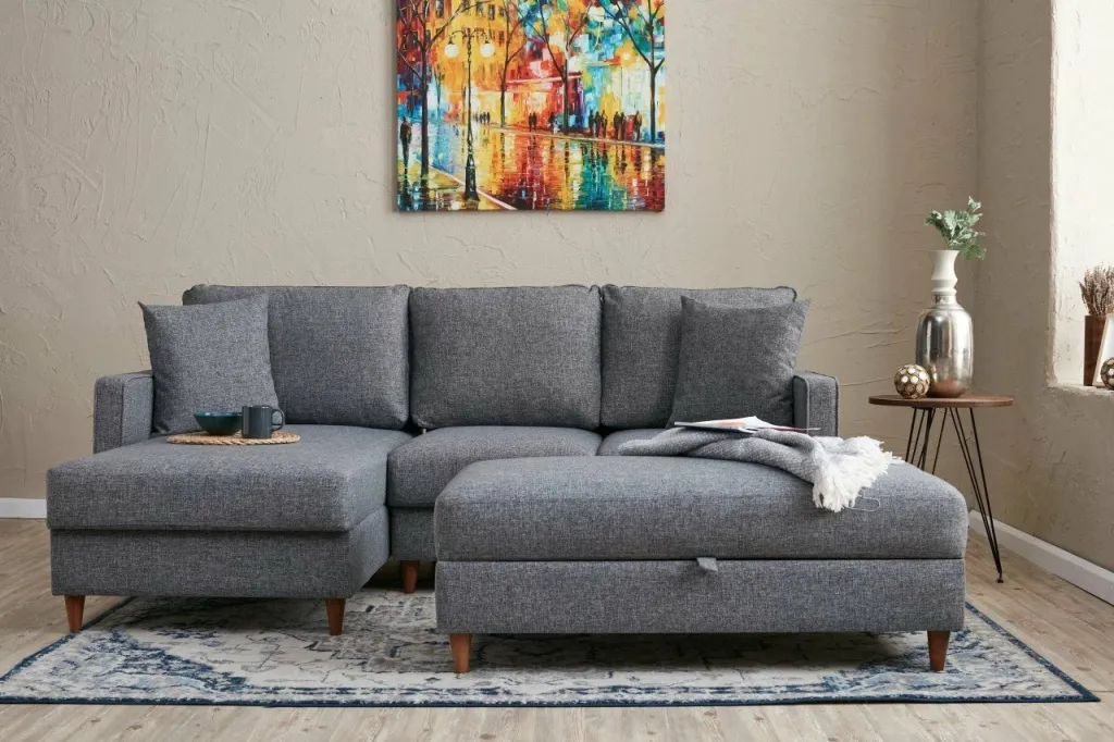 Këndare Eva, ngjyrë gri, Atelier del Sofa, pjesa e majtë - 1