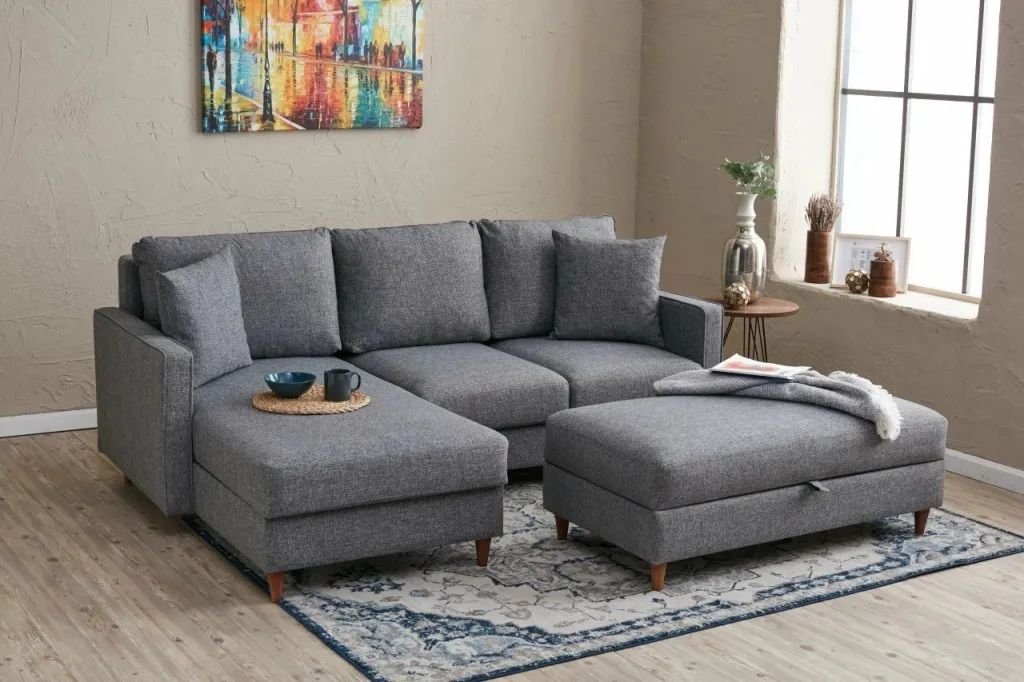 Këndare Eva, ngjyrë gri, Atelier del Sofa, pjesa e majtë - 2