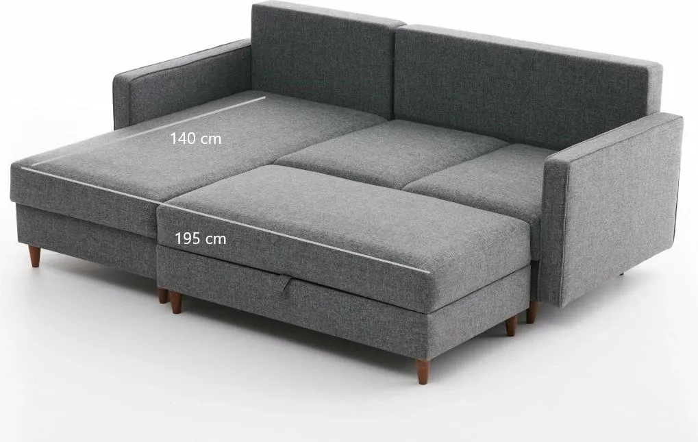 Këndare Eva, ngjyrë gri, Atelier del Sofa, pjesa e majtë - 8