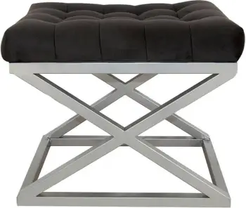 Puf Atelier del Sofa, ngjyrë argjendi e zezë, Capraz