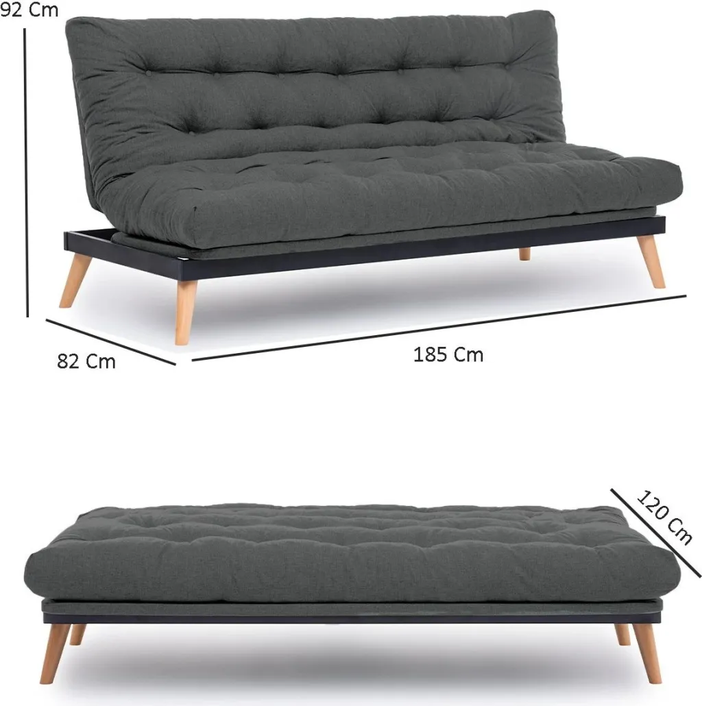 Divan-krevat treshe Atelier del Sofa, Saki, ngjyrë e gjelbër - 16