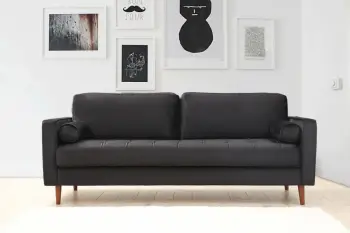 Divan treshe Atelier del Sofa, ngjyrë e zezë, Rome