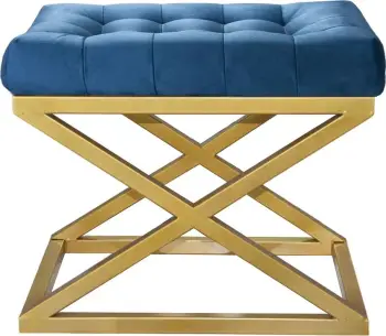 Puf Atelier del Sofa, ngjyrë ari dhe kaltër, Capraz
