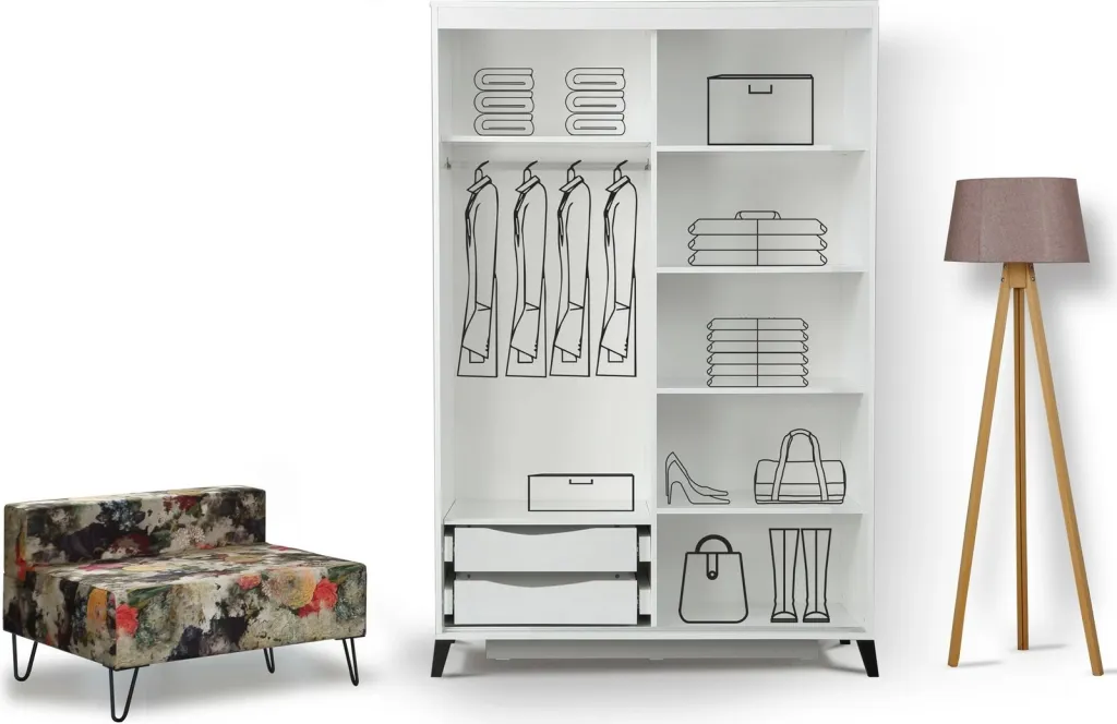Dollap Rrobash Pasific Home Fuga 130, bardhë - 2