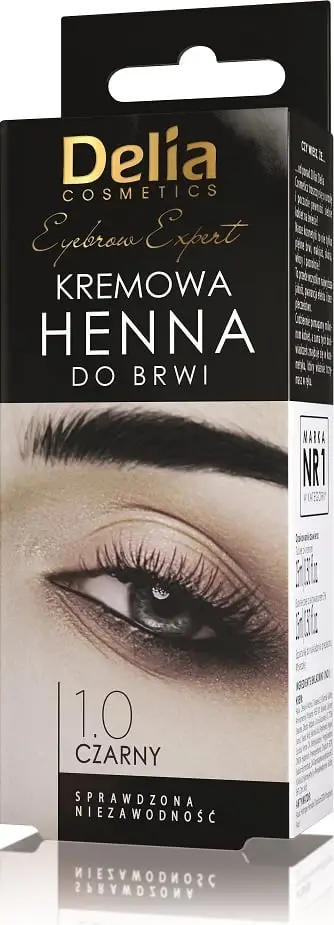 Krem për vetulla Delia Henna, nr.1.0, i zi