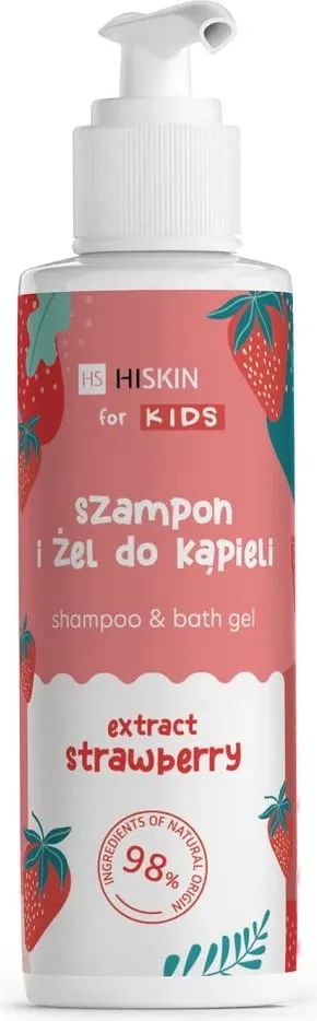 Shampon dhe xhel dushi për fëmijë HiSkin Strawberry, 280ml - 1