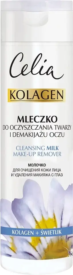 Qumësht pastrues për fytyrë dhe heqës grimi për sytë Celia, 200ml