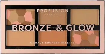 Paletë konturimi dhe ndriçimi Profusion Bronze &amp; Glow Palette për femra, 15.6g