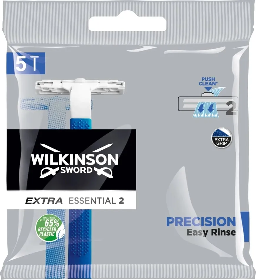 Brisk për rroje për meshkuj Wilkinson Extra Essential 2 Precision Disposable, 5 copë - 1