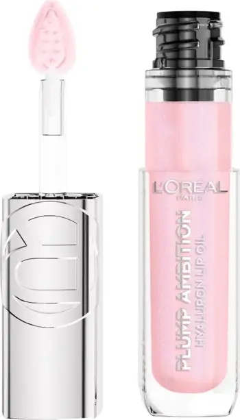 Shkëlqyes për buzë L'Oréal Paris Plump Ambition Hydrating Lip Gloss (Hyaluron Lip Oil), 5 ml, 101 Crystal Clear