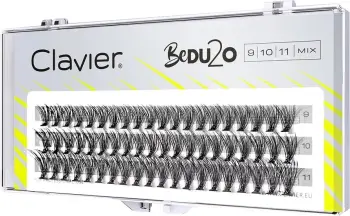 Clustera për qerpikë Clavier BeDU2O Double Volume për femra Mix 9-10-11mm 60 copë
