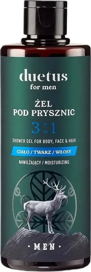 Xhel dushi 3-në-1 për meshkuj Duetus Moisturizing, 300ml