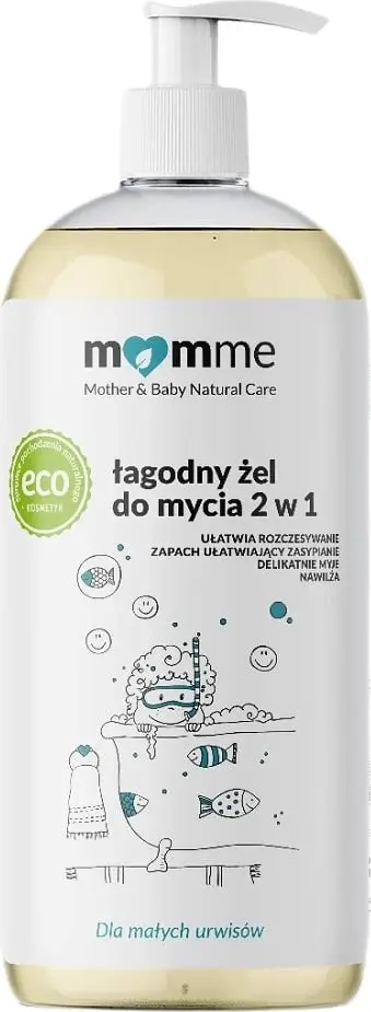 Xhel larës 2-në-1 për trup dhe flokë për fëmijë MomMe Gentle 500ml