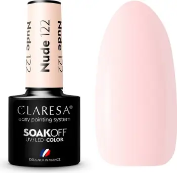 Manikyr xheli Clarese SoakOff UV LED Color Nude Shade 122, 5g, nude