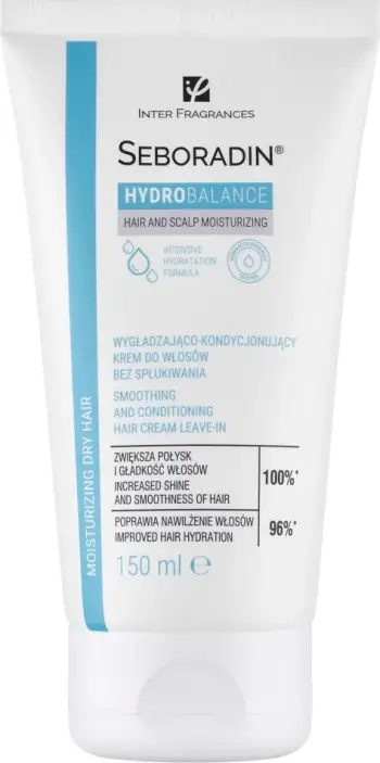 Krem flokësh pa shpëlarje për femra SEBORADIN Hydro Balance Smoothing-Conditioning, 150ml