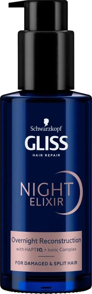 Eliksir nate për flokë Gliss Night Elixir Reconstruction për femra, 100ml - 1