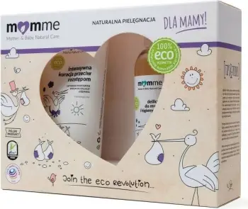Set për trup dhe higjienë intime për femra MomMe Intensive Anti-Stretch Mark Treatment + Gentle Body and Intimate Hygiene Gel, 2x150ml