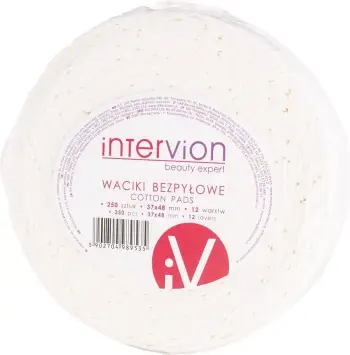 Pads pambuku Inter-Vion Cotton Pads, pa push, 250 copë, të bardha