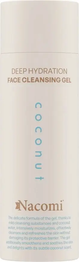 Xhel për pastrim fytyre për femra Nacomi Deep Hydration Face Wash Gel Coconut 150ml