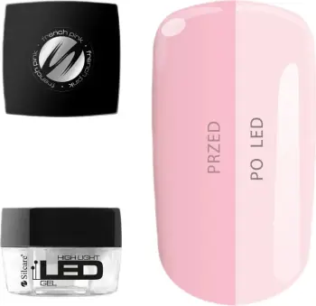 Xhel ndërtimi për thonj Silcare High Light Led Gel për femra French Pink 15g