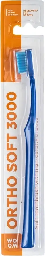 Furçë dhëmbësh ortodontike Woom Ortho Soft 3000, 1 copë