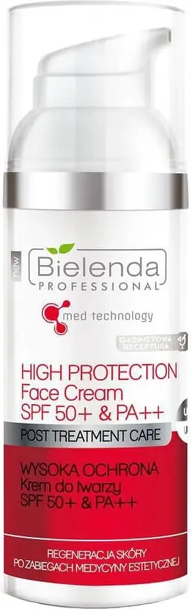 Krem fytyre për femra Bielenda Professional Post Treatment Care SPF50+ & PA++ 50ml