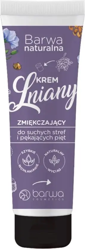 Krem zbutës Barwa Natural Flax për thembra të çara dhe zona të thata, 75ml