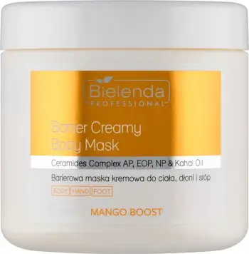 Maskë për trup, duar dhe këmbë Bielenda Professional Mango Boost Barrier Creamy për femra, 600g
