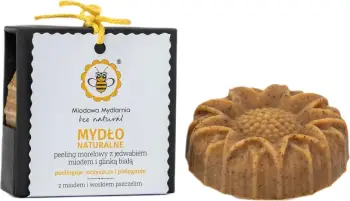 Sapun trupi Miodowa Mydlarnia Apricot Scrub, me dyllë blete, 85g