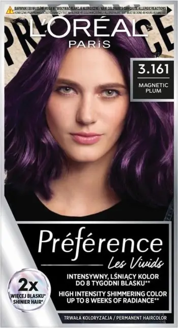 Bojë për flokë për femra L'Oreal Paris Preference Vivids 3.161 Magentic Plum